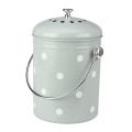 Round Stainless Steel Body Compost Pail for Countertop