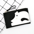 Leather cat short multi-function wallet