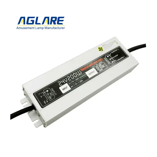 Dimmable LED Driver 200W for 12V/24V LED Panel Lighting with Constant Voltage Control