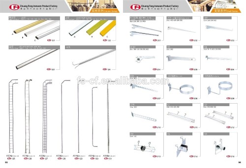 A16 Metal iron pipe tube Hook Accessories chrome column