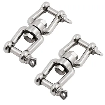 Marine Hardware: 316 Stainless Steel Jaw Eye Swivel Ring Shackle M8/M10/M12