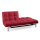 Red Convertible Futon Sleeper Double Sofa Bed