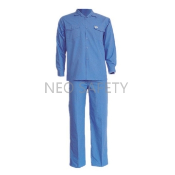 Heated Poly-cotton Blue Men Workwear Jacket&Pants Uniform