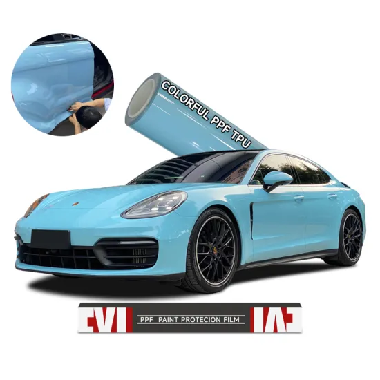 TPU Sea Breeze Blue Self Repairing Car Vinyl film