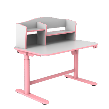 JIECANG Height Adjustable Kids Study Desk Set with Bookshelf