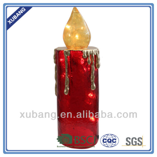 Chinese cheap fiber glass christmas decorative candle light for holiday products