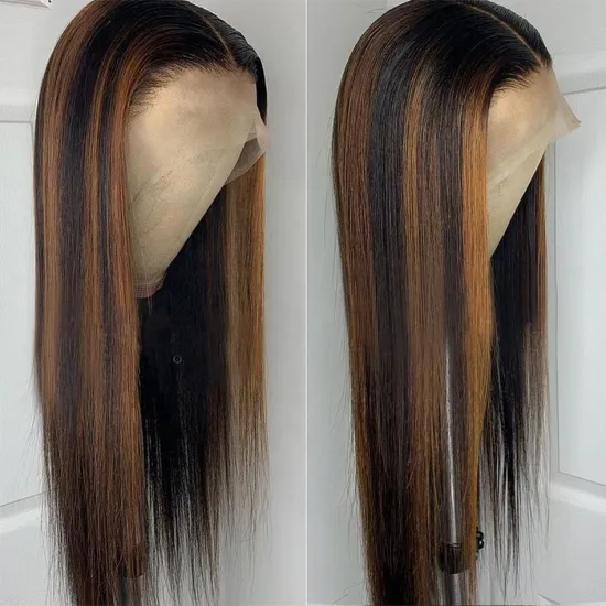Fashional piano colored wig 10A Grade virgin cuticle aligned Hair 150% 220% density highlight color lace frontal wig