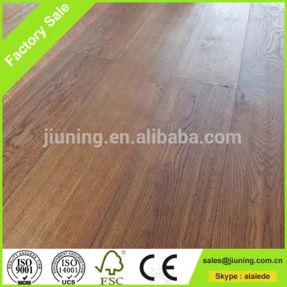 Multi layer Solid Oak flooring handscraped texture Antique floor