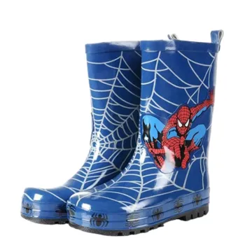 China Cheap Kids Blue Fancy Boys Spider-Man Stylish Rubber Rain Boots
