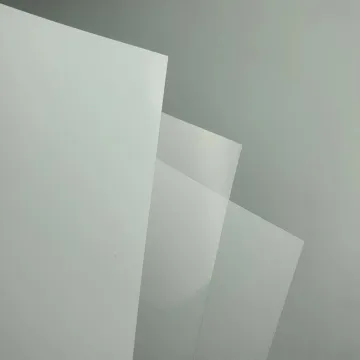 Transparent frosted PP sheets are used to make folder cover