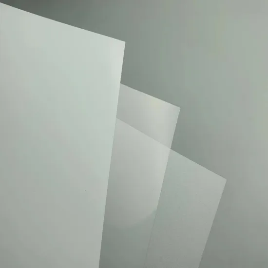 Transparent frosted PP sheets are used to make folder cover