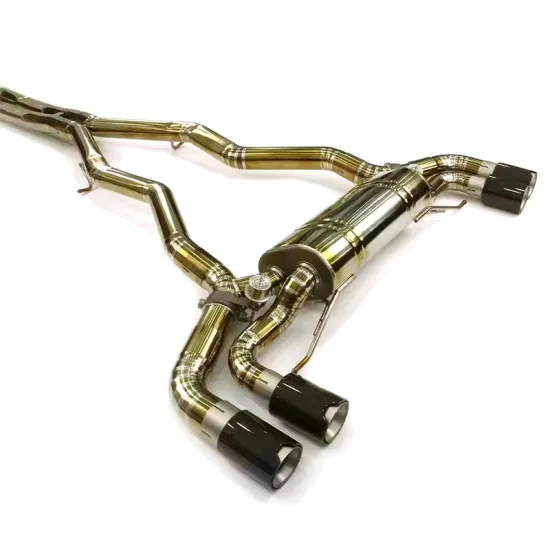 Pneumatic Cut-off Valve Rear Exhaust System for BMW M5 F90 4.4T 2018-2022 Titanium Alloy 101mm