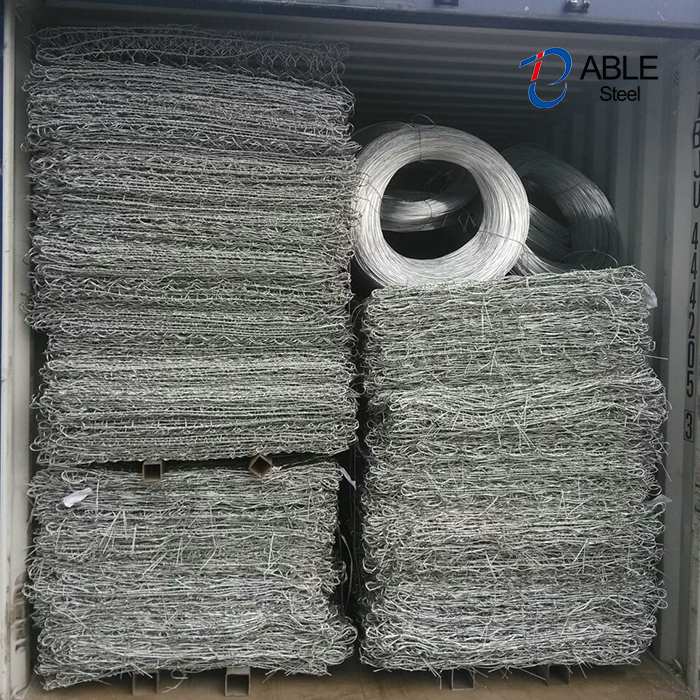 Heavy Galvanized Woven Gabion Mesh For River Protection