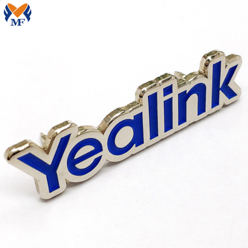 Lapel Pin Badge With Letter Logo Design