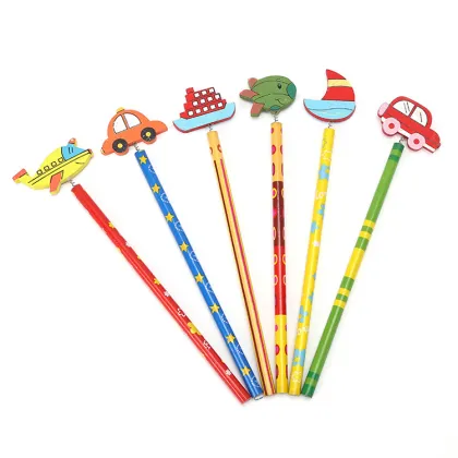 Kawaii Colored Wooden Pencil with Eraser - Free Samples Promotion