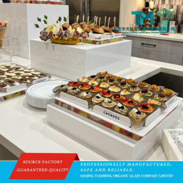 Caixa de doces buffet de acrílico com display riser