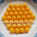 8/10/12/14/16/18/20 MM Yellow Round Resin Beads