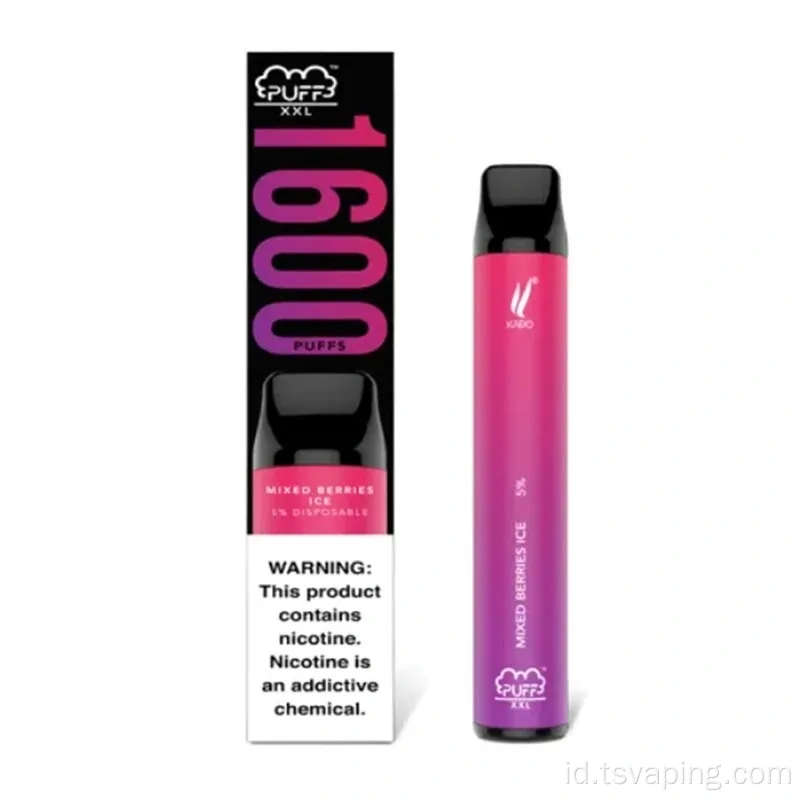 Puff xxl 1600 puff pod vape sekali pakai