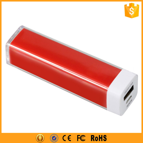 nature Color lipstick tube battery charger portable power bank 1800mah 2200mah 2600mah 3000mah for smartphone