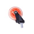 Remplacement Orange Transparenant PU Office Chaise Caster Wheel