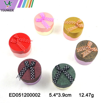 Custom Logo Colored Jewelry Ring Boxes Ribbon Bow