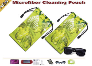 Custom Branded And Printed Microfiber Mobile Phone Pouch For Smart Phone, Psp And Music Player