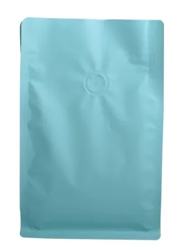 Custom printing flat bottom pouch stock coffee bag