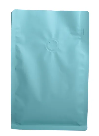 Custom printing flat bottom pouch stock coffee bag