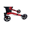 TONIA 4 wheels Adjustable forearm walker rollator red