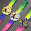 Manufacturer Custom 3D Activity Medals and Awards Die-Cast Metal Medal Bar Badges-Brass Silver Wood with Ribbon