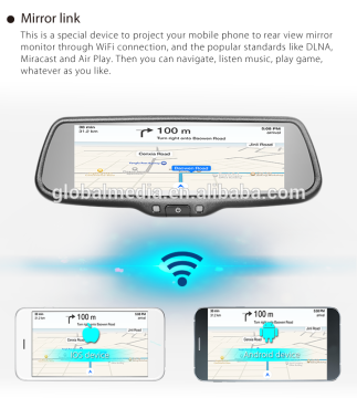 Germid Smart Rearview Mirror with Player and Wifi Mirror Link function