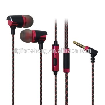 Hot colorful metal earphone, metallic earphone headphone, metallic earbud