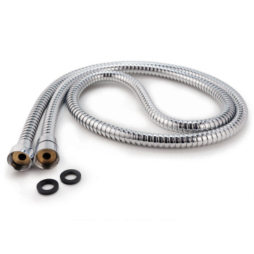 High Pressure Copper Pipe Stainless Steel Plated Shower Hose with Double Button