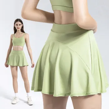 2024 Hot Selling Fitness Tennis Skirt Sets with Shorts - Quick Dry & Lightweight