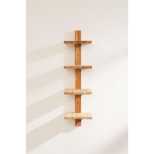 Home Decor 4 Tier Column Wood Wall Shelf