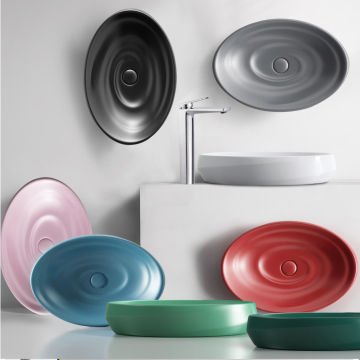 Benutzerdefinierte Farbe Matt Arbeitsplatte Lavabo Handwaschbecken für Badezimmer