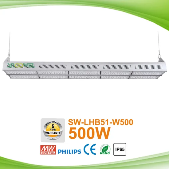 Led industrial project lamp 120lm/w 500w linear led high bay light with dali dimmable