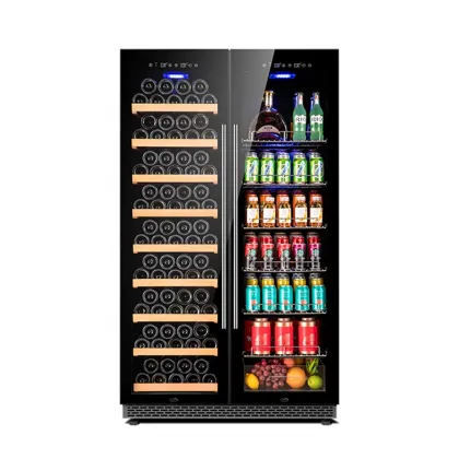 Beverage Cooler with Large Capacity and Dual Zone Refrigerator