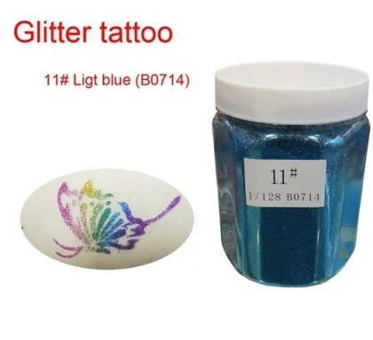 Uv  Temporary Tattoo Kits 1kg Light Blue Fluorescent Paint For Glitter  Tattoo