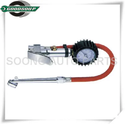 Dial Tire Gauge/Tire Inflation/Tire Gun With Rubber casing