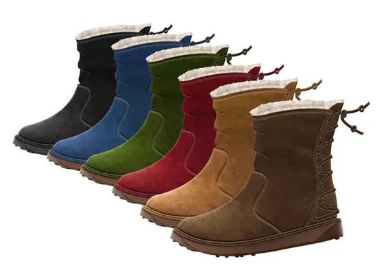 Cute Black Womens Winter Snow Boots , Micro Fiber For Shopping