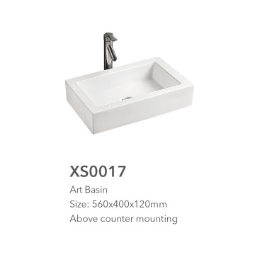 Lavabo de baño de cerámica color blanco SELORA