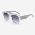 Square Fashion Lamination Acetate Male's Sunglasses 23A8080