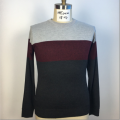 Men's Long Sleeve Striped 100%Poly Sweater