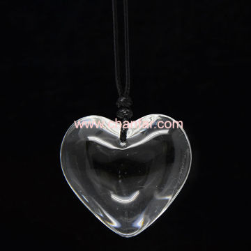 Transparent Lovely Heart Crystal Pendants Necklace Jewelry