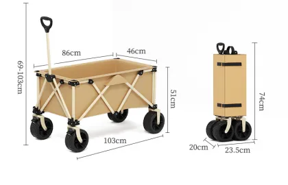 Portable Foldable Waterproof Camping Wagon Cart - Wholesale