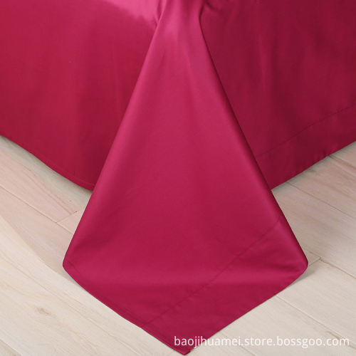 Cherry Red 4 PCS 100% Egyptian Cotton Bedding Sets