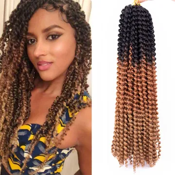 AliLeader Synthetic 32strands 22" Freetress Water Wave Crochet Braid Hair Pretwisted Passion Twist Hair