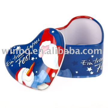 Heart-shape cartoon cute tin multipupose box