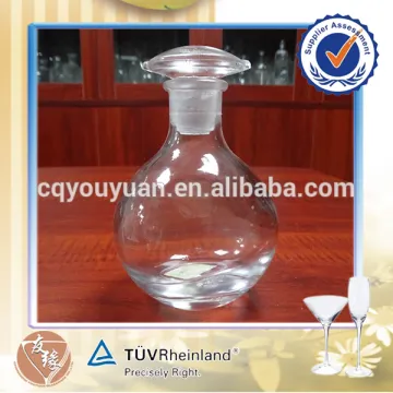 Kitchen small round shape clear flint glass oil vinegar bottle 150ml